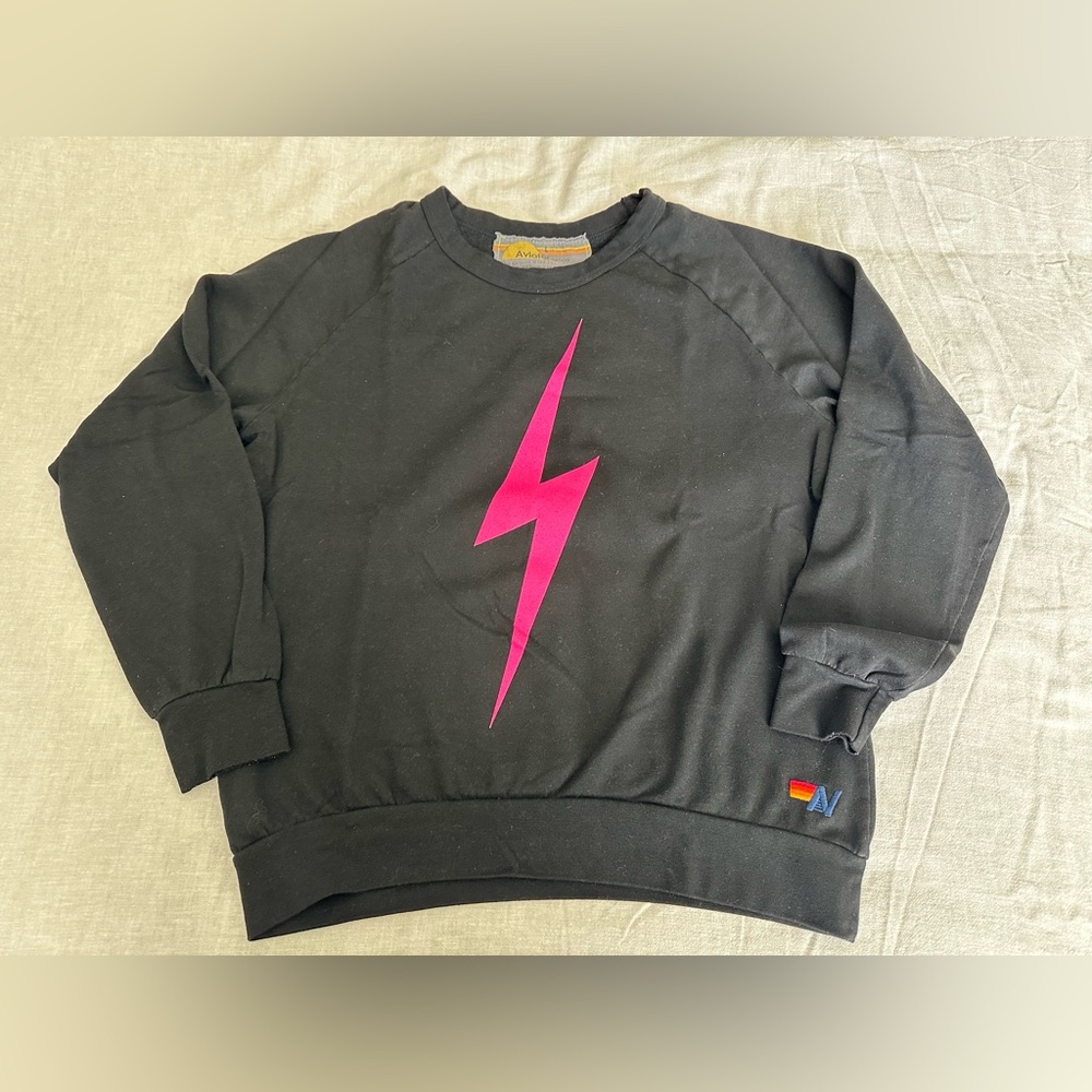Aviator Nation Light Weight Bolt Crew Sweatshirt